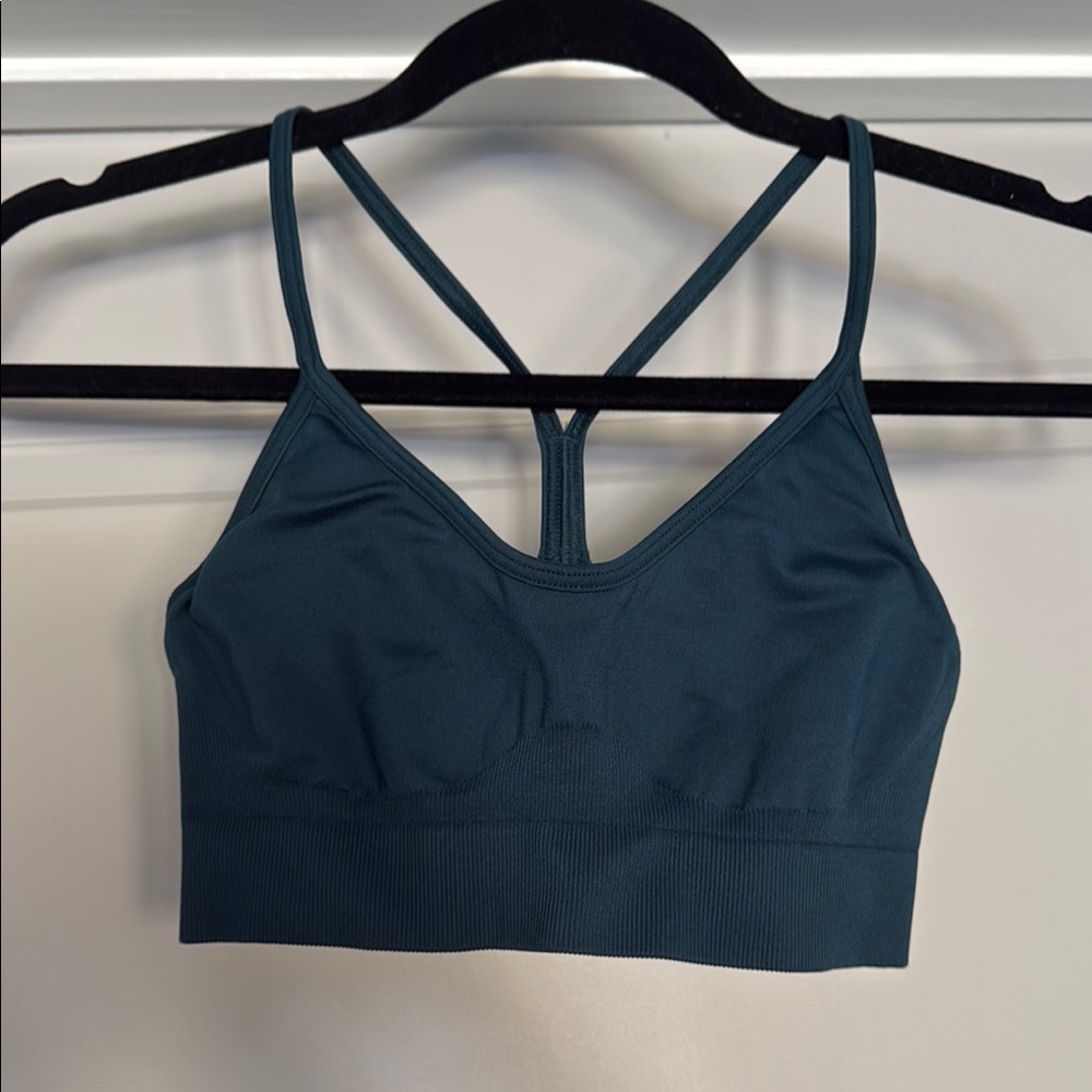 Gymshark Teal Racerback Sports Bra Moisture-Wicking